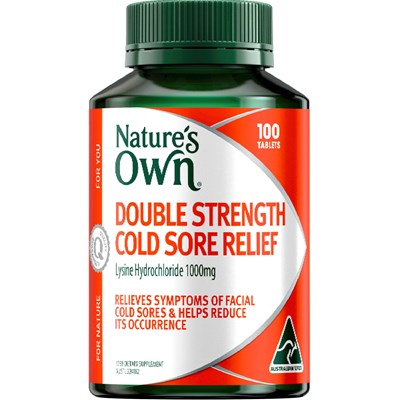 Nature's Own Double Strength Cold Sore Relief 1000mg 100 Tablets
