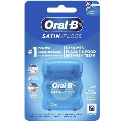 Oral B Satin Mint Dental Floss 25m