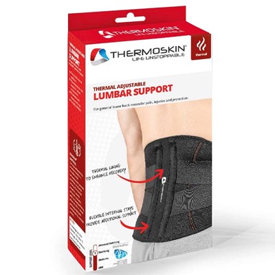 Thermoskin Adjustable Lumbar Support Black  Small/Medium