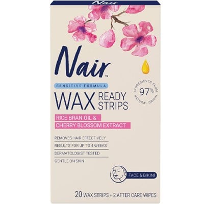 Nair Sensitive Wax Strips Mini 20 Pack
