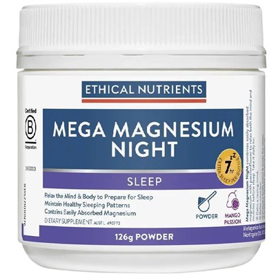 Ethical Nutrients Mega Magnesium Night Mango Passion 126g Powder
