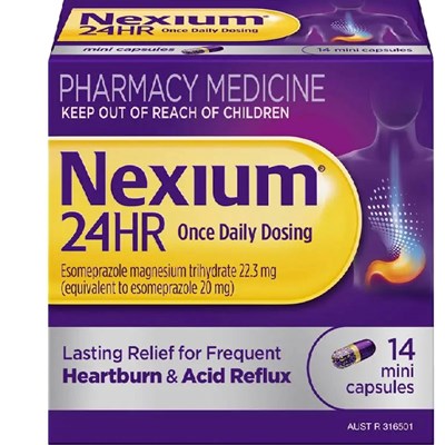 Nexium 24hr 20mg 14 Mini Capsules