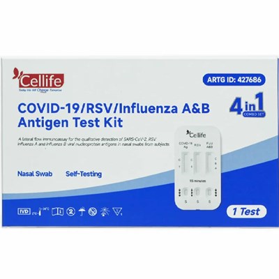 Cellife Covid Influenza A/B and RSV Test 1 Pack