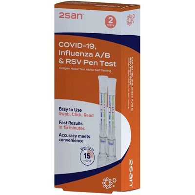 2SAN Covid-19, Influenza A/B and RSV Pen Test 2 Pack