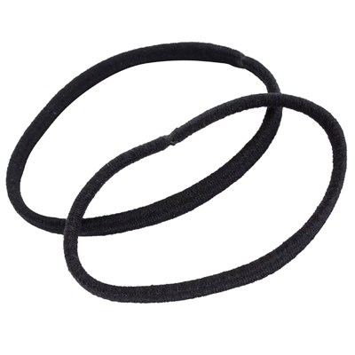 Mae Elastics Flat Black 12 Pack