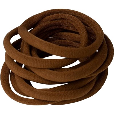 Mae Elastics Soft Ponytailers Brown 10 Pack