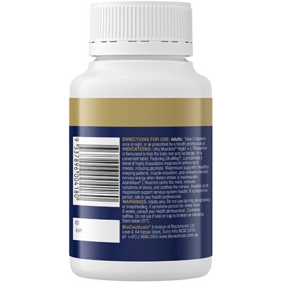 BioCeuticals Ultra Muscleze Night + L-Theanine 60 Tablets