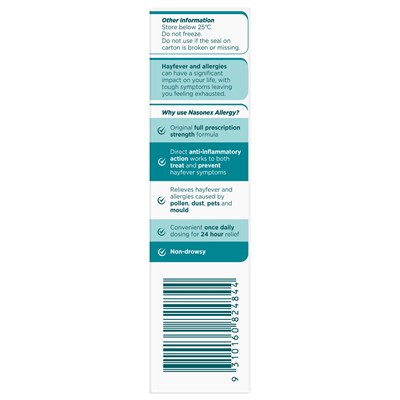Nasonex Allergy Non-Drowsy 24 Hour Nasal Spray 140 Sprays