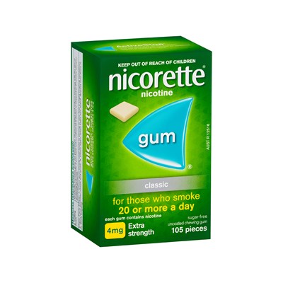 Nicorette Gum Classic 4mg Extra Strength 15 Pack