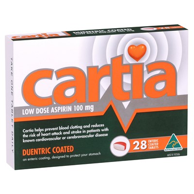 Cartia Low Dose Aspirin 28 Tablets