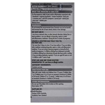 Nurofen Anti-Inflammatory Pain Relief 200mg Ibuprofen 48 Tablets
