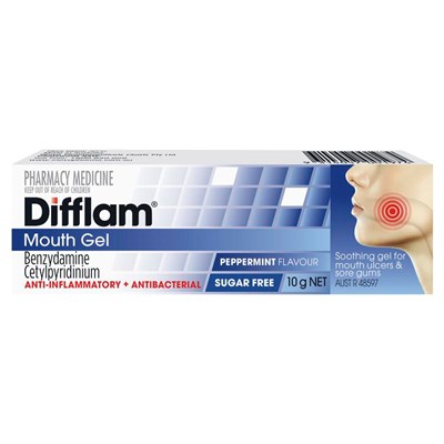 Difflam Mouth Gel Peppermint Flavour 10g