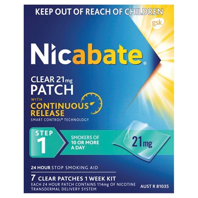 Nicabate Clear Patch 21mg 7 Pack