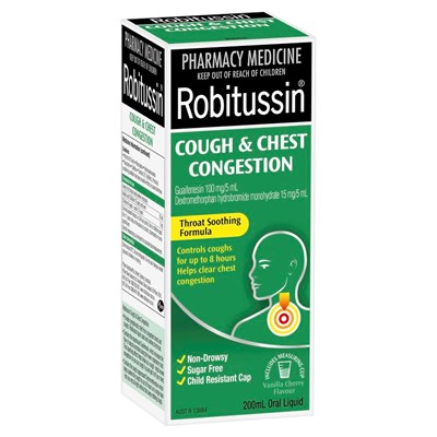 Robitussin Cough & Chest Congestion Liquid 200mL