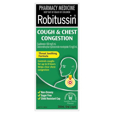 Robitussin Cough & Chest Congestion Liquid 200mL