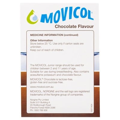 MOVICOL Chocolate Flavour Powder Sachet 13.9G x 30PK