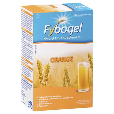 Fybogel Fibre Constipation Relief Supplement Sachets Orange 30 Pack