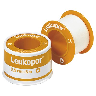 Leukopor Snap Roll 2.5cm X 5m 12 Pack