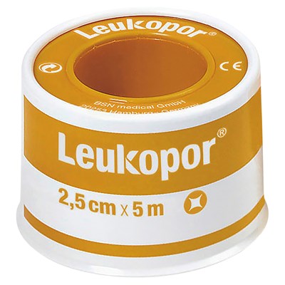 Leukopor Snap Roll 2.5cm X 5m 12 Pack