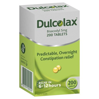 Dulcolax (Bisacodyl) 5mg 200 Tablets