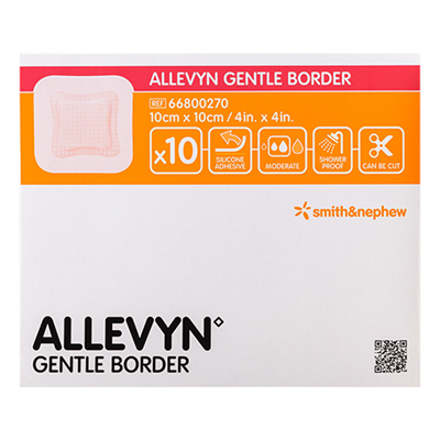 Allevyn Gentle Border 10pk Dressing 10cm x 10cm