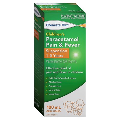 Chemists' Own Paracetamol 1- 5 Years Suspension 100mL