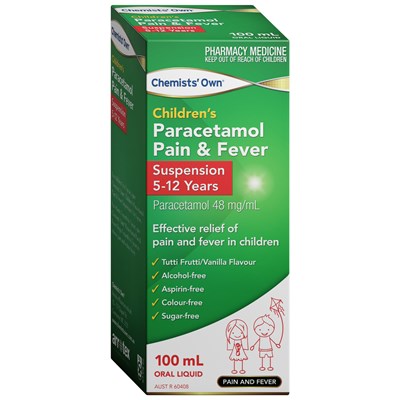 Chemists' Own Paracetamol 5-12 Years Suspension 100mL