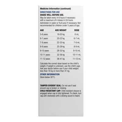 Chemists' Own Paracetamol 5-12 Years Suspension 100mL