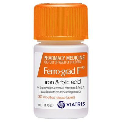 Ferro-grad F Iron & Folic Acid 30 Tablets