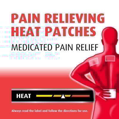 Dencorub Self Adhesive Heat Patches 3 Pack