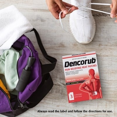 Dencorub Self Adhesive Heat Patches 3 Pack