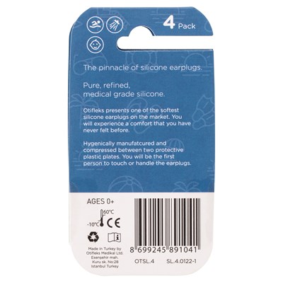 Otifleks Silicone Earplugs 4pk