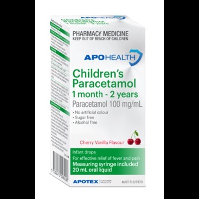 ApoHealth Children's Paracetamol 1 Month to 2 Years 20ml