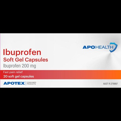 ApoHealth Ibuprofen 200mg 20 Soft Gel Capsules
