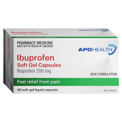 ApoHealth Ibuprofen 200mg 40 Soft Gel Capsules
