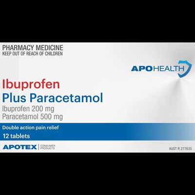 ApoHealth Ibuprofen Plus Paracetamol 12 Tablets