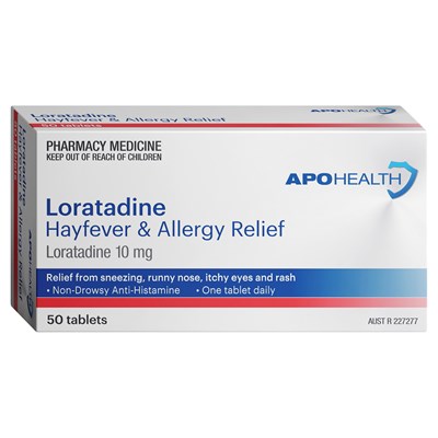 ApoHealth Loratadine Hayfever & Allergy Relief 10mg Tablets 50
