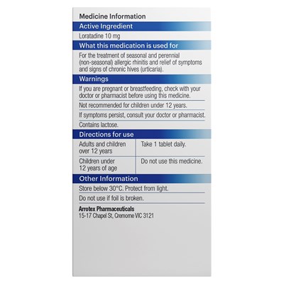 ApoHealth Loratadine Hayfever & Allergy Relief 10mg Tablets 50