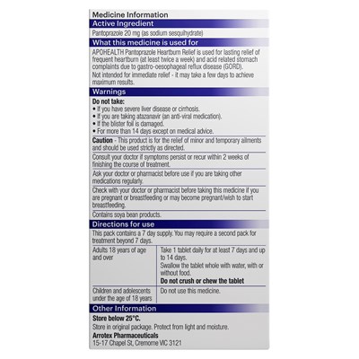 APO Pantoprazole 20mg 7 Tabs