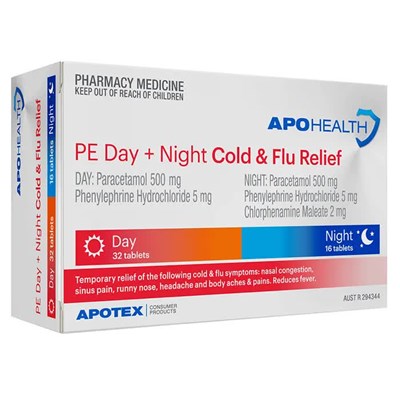ApoHealth PE Cold & Flu Relief Day & Night 48 Tablets