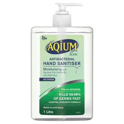 Aqium Aloe Antibacterial Hand Sanitiser 1 Litre
