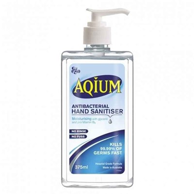 Aqium Antibacterial Hand Sanitiser 375mL