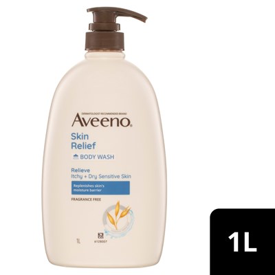 Aveeno Skin Relief Fragrance Free Body Wash 1L