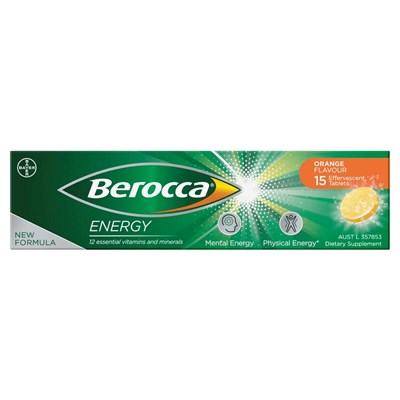 Berocca Vitamin B & C Orange Energy Effervescent 15 Tablets