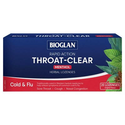 Bioglan Throat Clear Menthol 20 Loz