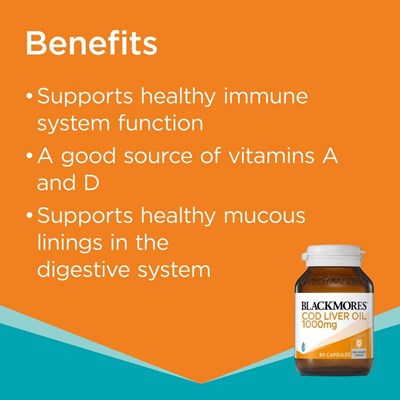 Blackmores Cod Liver Oil 1000mg 80 Caps