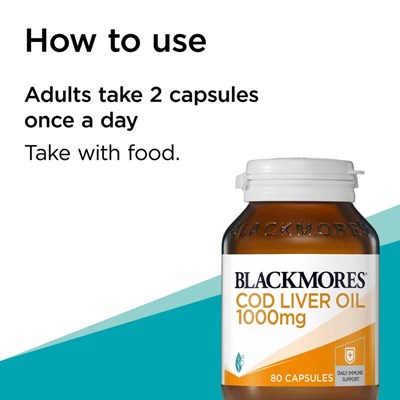Blackmores Cod Liver Oil 1000mg 80 Caps
