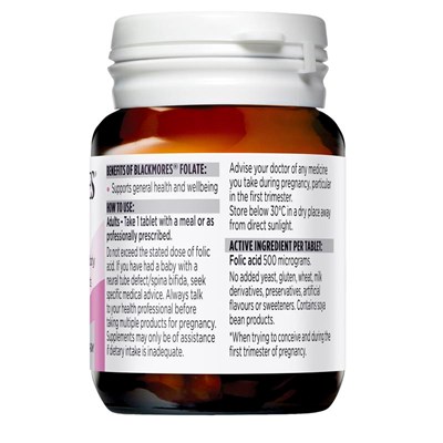 Blackmores Folate 500mcg 90 Tabs