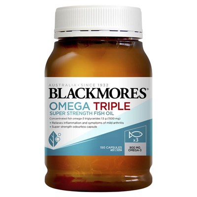 Blackmores Omega Triple Super Strength Fish Oil 150 Capsules