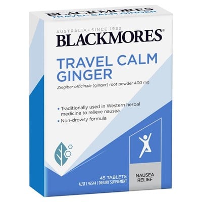 Blackmores Travel Calm Ginger 45 Tablets